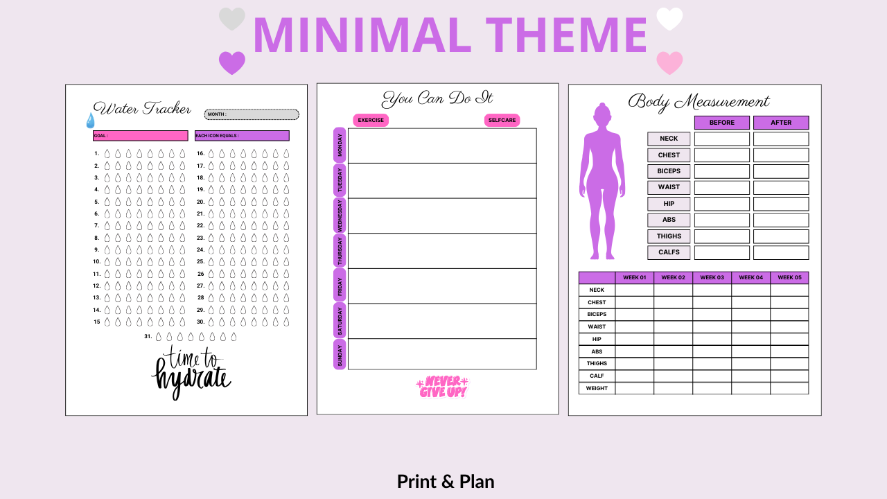 Weight loss planner - Print&Plan