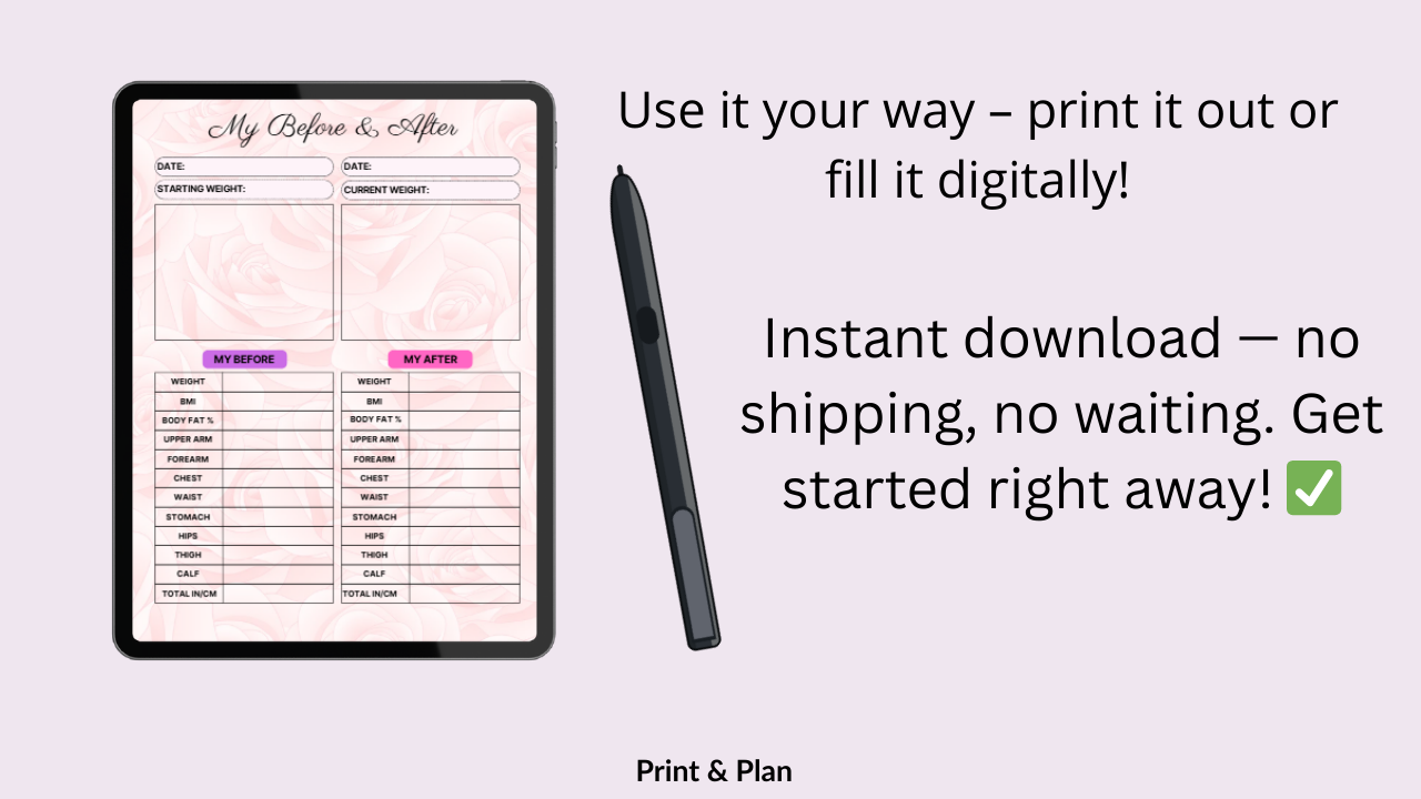 Weight loss planner - Print&Plan