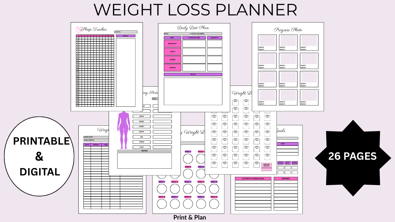 Weight loss planner - Print&Plan