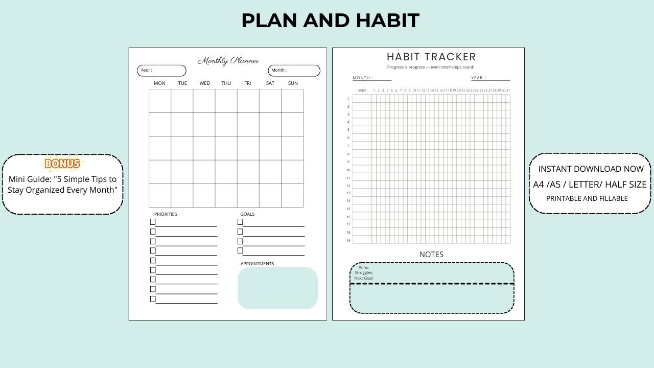 Plan and Habit - Print&Plan